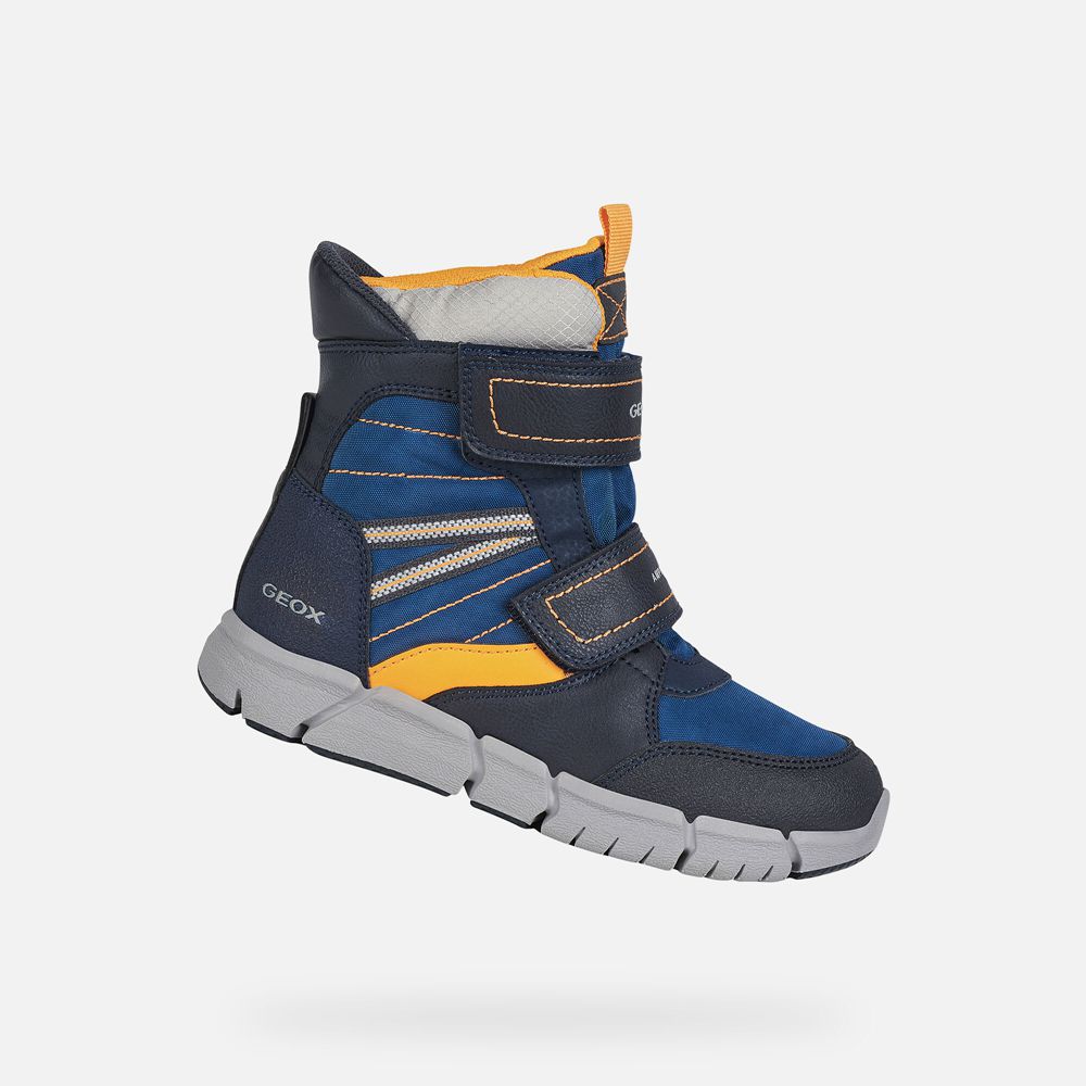 Botas Geox Menino Azul Marinho/Laranja - Flexyper Abx - CXHFE0697